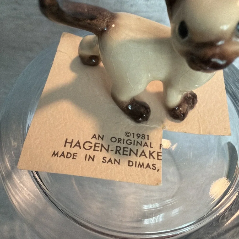 Hagen-Renaker Standing Siamese Cat Tiny Kitten figurine Vintage 1981 Retired